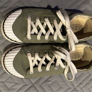Keen Green and White Sneakers with Retro Design